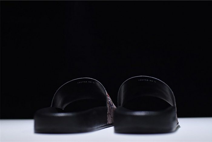 GUCCI Leather SLIDE SANDAL with SNAKE