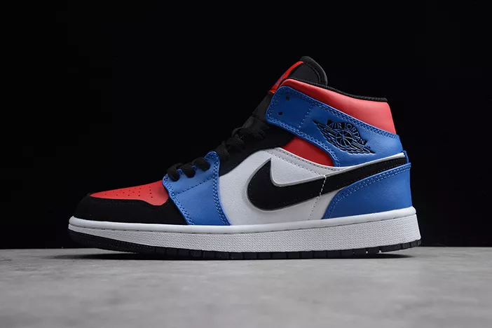 Air Jordan 1 Mid GS "Top 3" Red/Blue/White/Black 554725-124