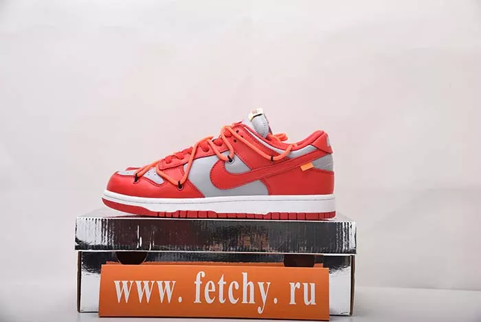 NIKE DUNK LOW OFF-WHITE UNIVERSITY RED - CT0856-600