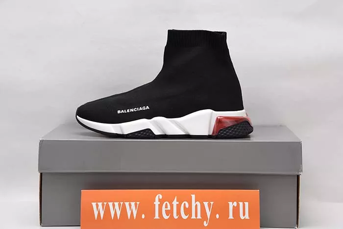 BALENCIAGA NOIR/ROUGE SPEED W07U0-1003