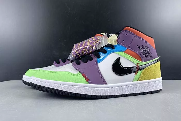 Air Jordan 1 Mid “Multicolor” CW1140 100