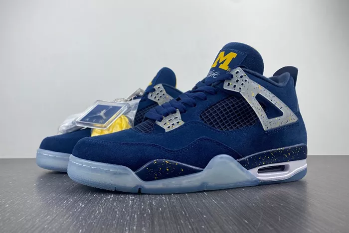 Air Jordan4 navy blue and yellow AJ4-1036660